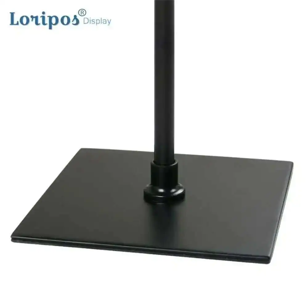 Iron Wig Hat Holder Stand Rack Adjustable Height Tabletop Display For Cap Metal