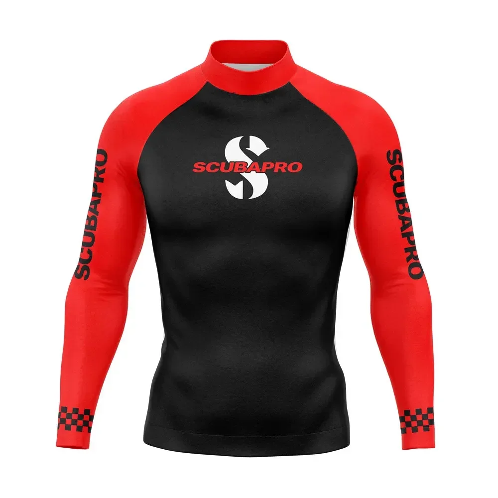 Mens Long Sleeve Rashguard Upf 50 Sun Protection Surf Shirt Quick Dry Breathable Swimming Tight T-shirt Summer 2023 Gym Clothes 5
