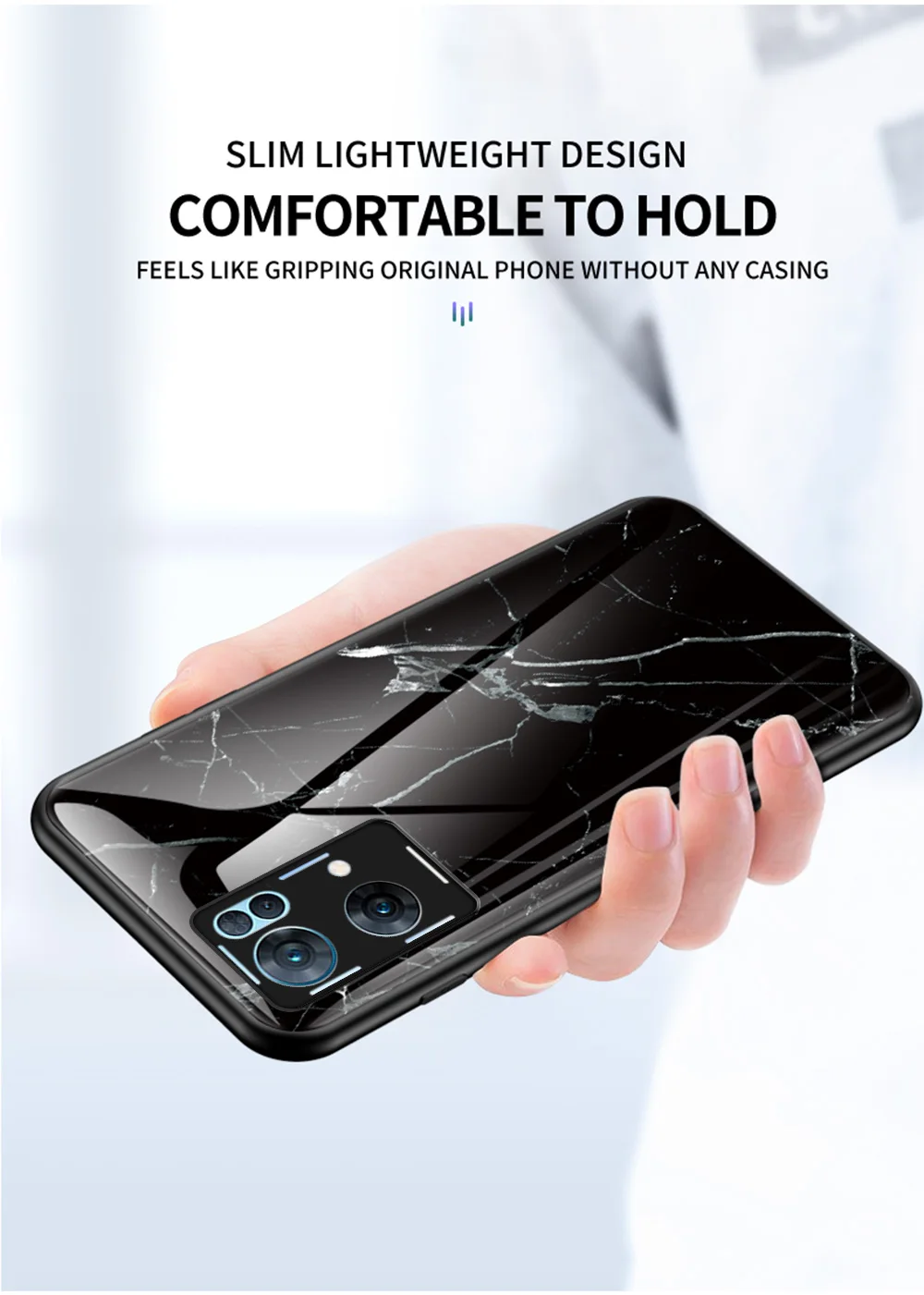 Coque Reo8 DECLAREYAO Coque en verre trempé rigide pour OPPO Renoa 7 6 5 4 3 Pro Plus Ace2 4Z 5Z 6Z 7Z Coque en silicone UL_voghion.com