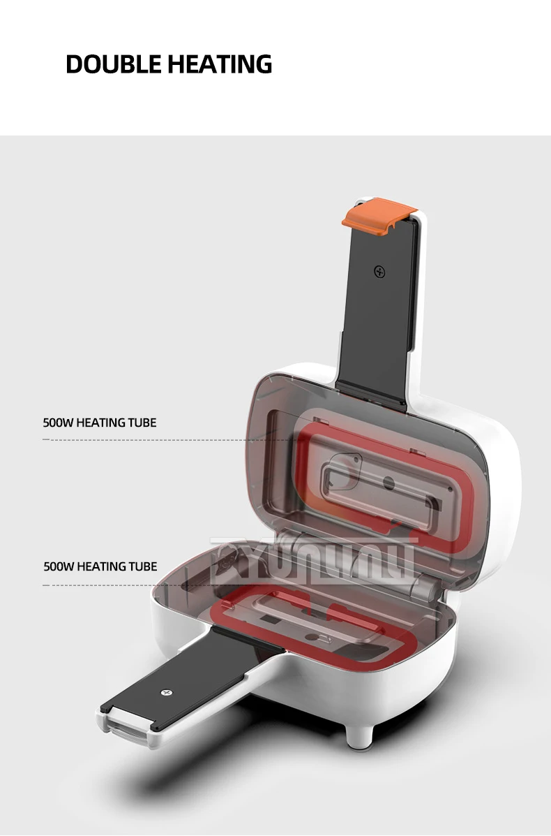 Description Picture 5 of itemHousehold Sandwich Maker Panini Mini Toaster Breakfast Machine Multifunctional Double-sided Heating Bread Machine