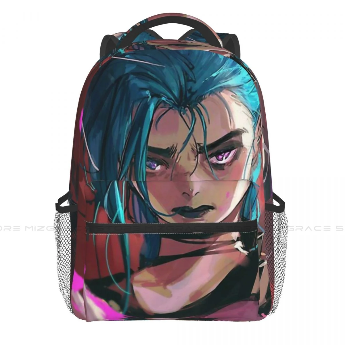 

Large Capacity Casual School Bag JINX Travel Laptop Backpacks Arcane LOL Multifunctional Soft Rucksack for Teenager