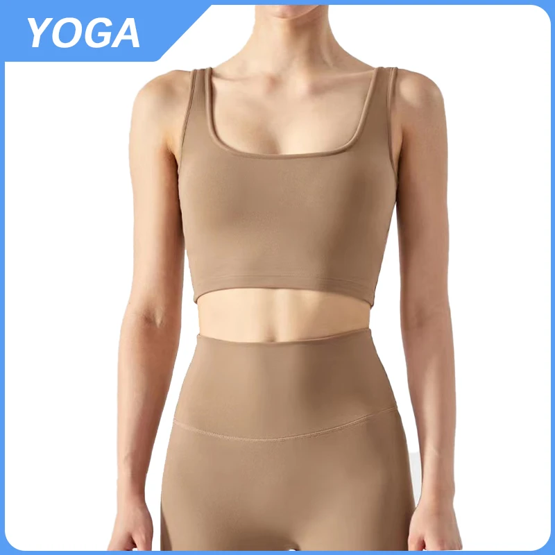 

Square Neck Sports Underwear Shockproof Women's Bra Fitness Running Top Yoga Vest Yoga Pants