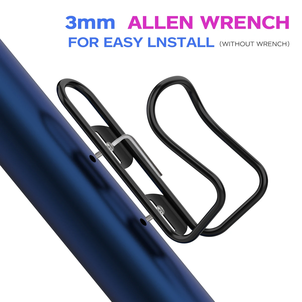 Shmsbdre Support de de Vélo en Alliage de Titane, Porte-Bouteille d'eau Creux avec Vis, Pièces de Cyclisme, Accessoires Style A