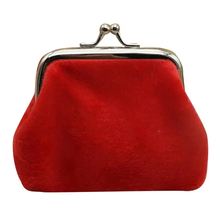 Hot Sale Women Coin Purse Cute Wallet Lady Retro Vintage Pure Color Small Wallet Hasp Purse Bag Clutch Bag Monedero