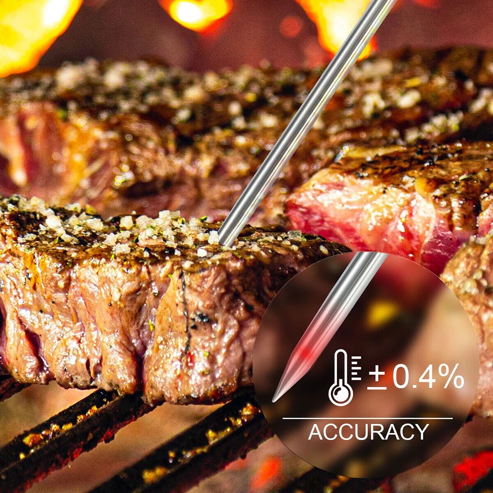 

1pc Hot Thermometer-Replacement Spare Probe Sensor For BBQ-Thermometer From 0℃ To 300℃(32℉~572℉) Accuracy: ±1℃/±1.8℉