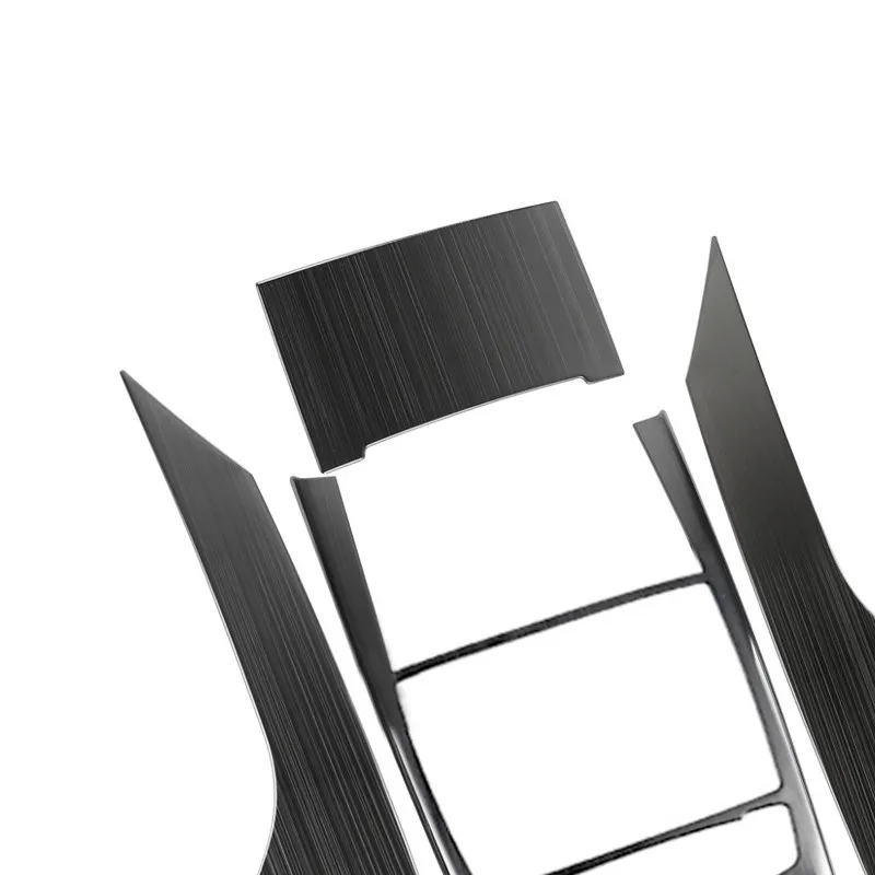 Car Styling Center Console Gear Shift Frame Trim Strip Accessories For Audi A6 C7 2012-2018 Carbon Fiber Texture / Black Brushed 4