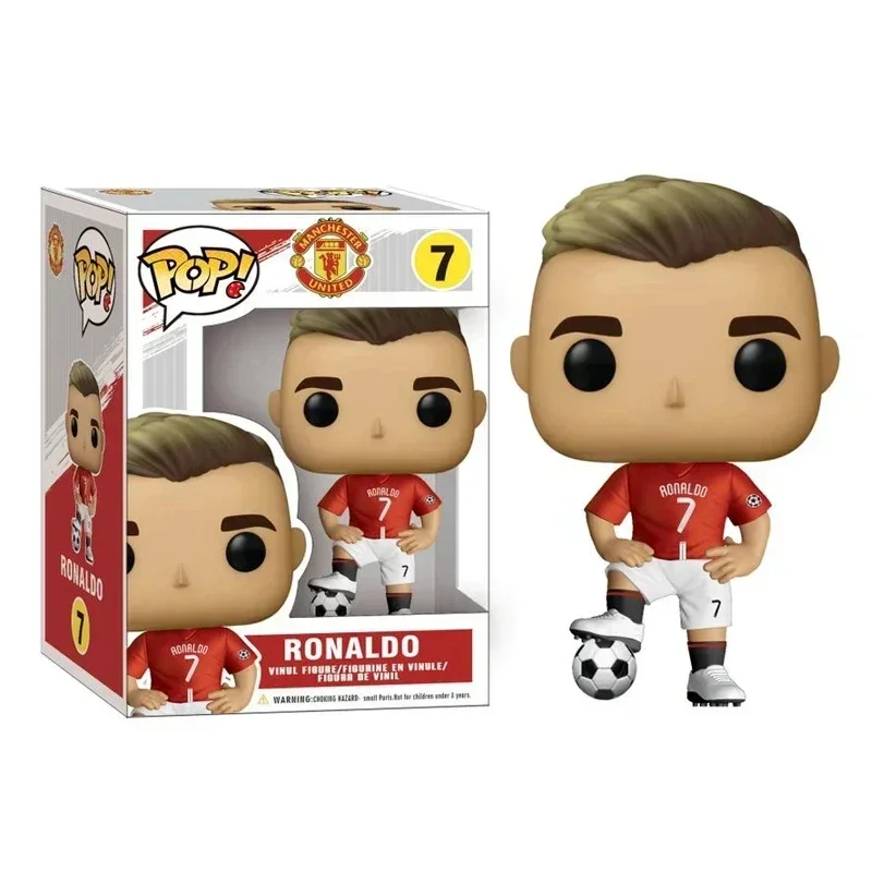 thumbnail image 1 of FUNKO POP Messi Ronaldo Real Madrid Football Stars Adornos Figura de acción Colección Modelo Juguete para Niños Regalo de Cumpleaños, 1 of 5
