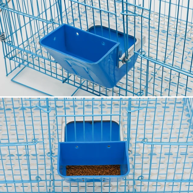 5Pcs Rabbit Feeder Box Hopper Rabbit Cage Rex Rabbit Anti Pickling Feed Trough Feeders Automatic Farm Animals Feeding Bowls 4