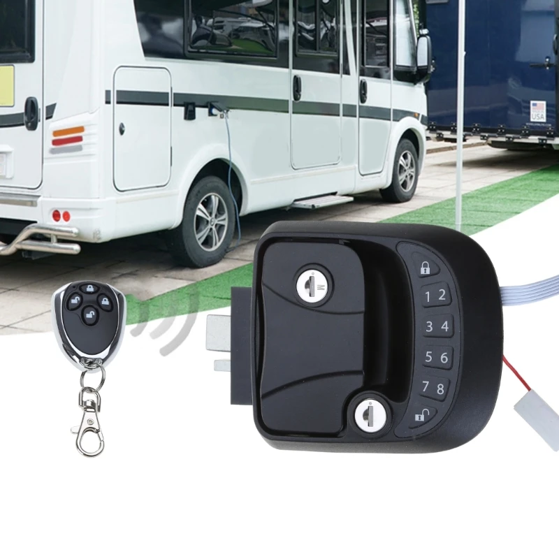 RV Remote Lock RV Remote Lock Entry Door for Latch Lock Anti-theft for Travel Trailer Motorhome RV Security Supplies