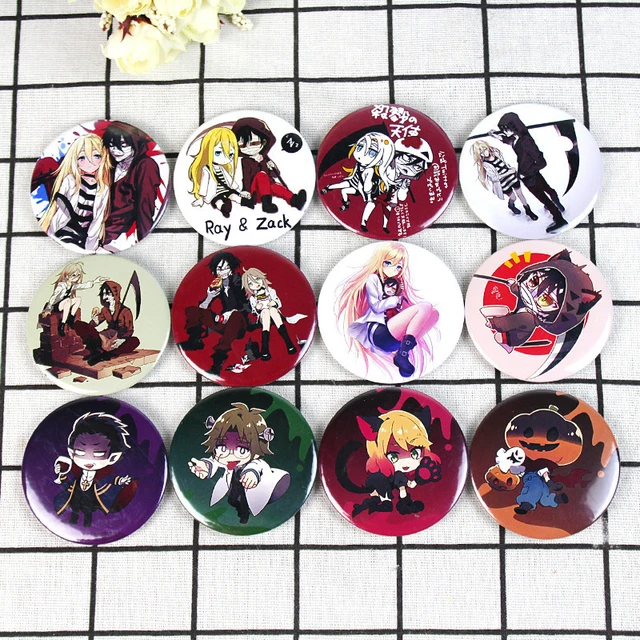 Angels of Death Metal Anime Badge Woman Rachel Gardner Isaac Foster Cartoon  Brooch Man Ray Zack Cute Bag Ornament Accessories - AliExpress