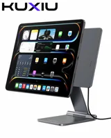 KUXIU Magnetic Charging Stand for iPad Pro 11/13 inch M4(2024), Foldable Aluminum Alloy Tablet Holder with 1M USB C Cable 1