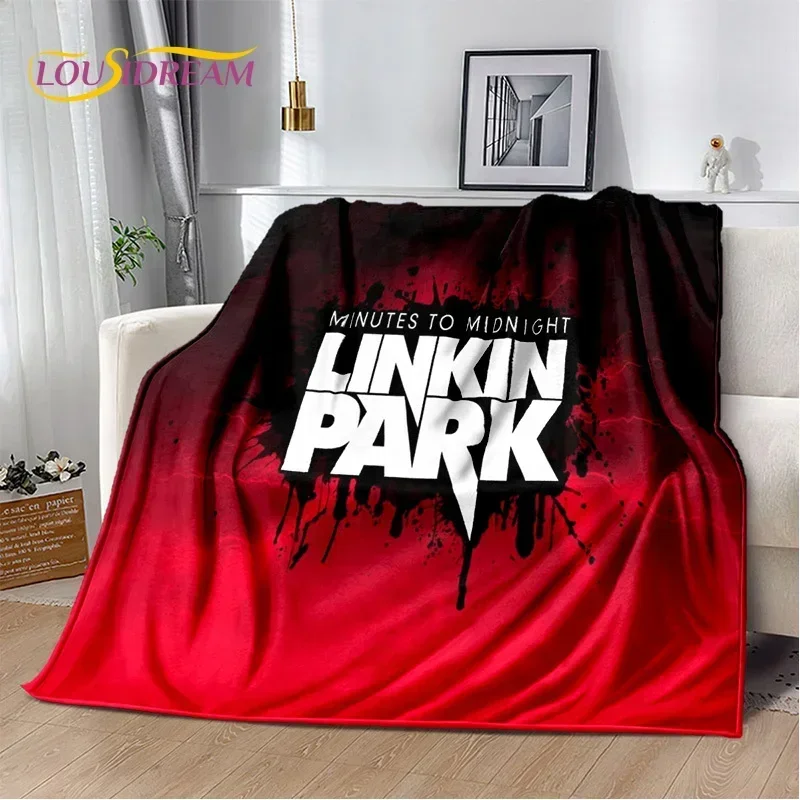 Retro Rock Band 3D L-Linkin Park Soft Flannel Blanket for Beds Bedroom Sofa Picnic,Throw Blanket for Cover Outdoors Leisure Gift 4