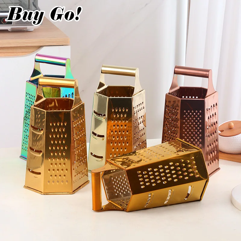 Multifunctional Vegetables Box Grater Stainless Steel 6 Sides Slicer Shredders Manual Cheese Potato Fruit Cutter Kitchen