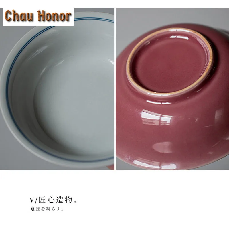 Cowpea Red Ceramic Pot Dry Bubble Tray Household Cover Bowl Teapot Support Pot Pad Kung Fu Tea Set Tea Tray Fruit Snack Bowl