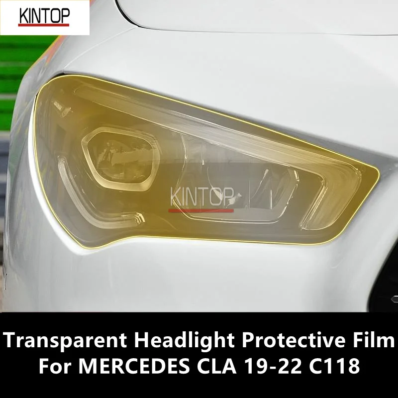 

Прозрачная защитная пленка для передней фары MERCEDES CLA 19-22 C118 TPU, защита фары, модификация пленки