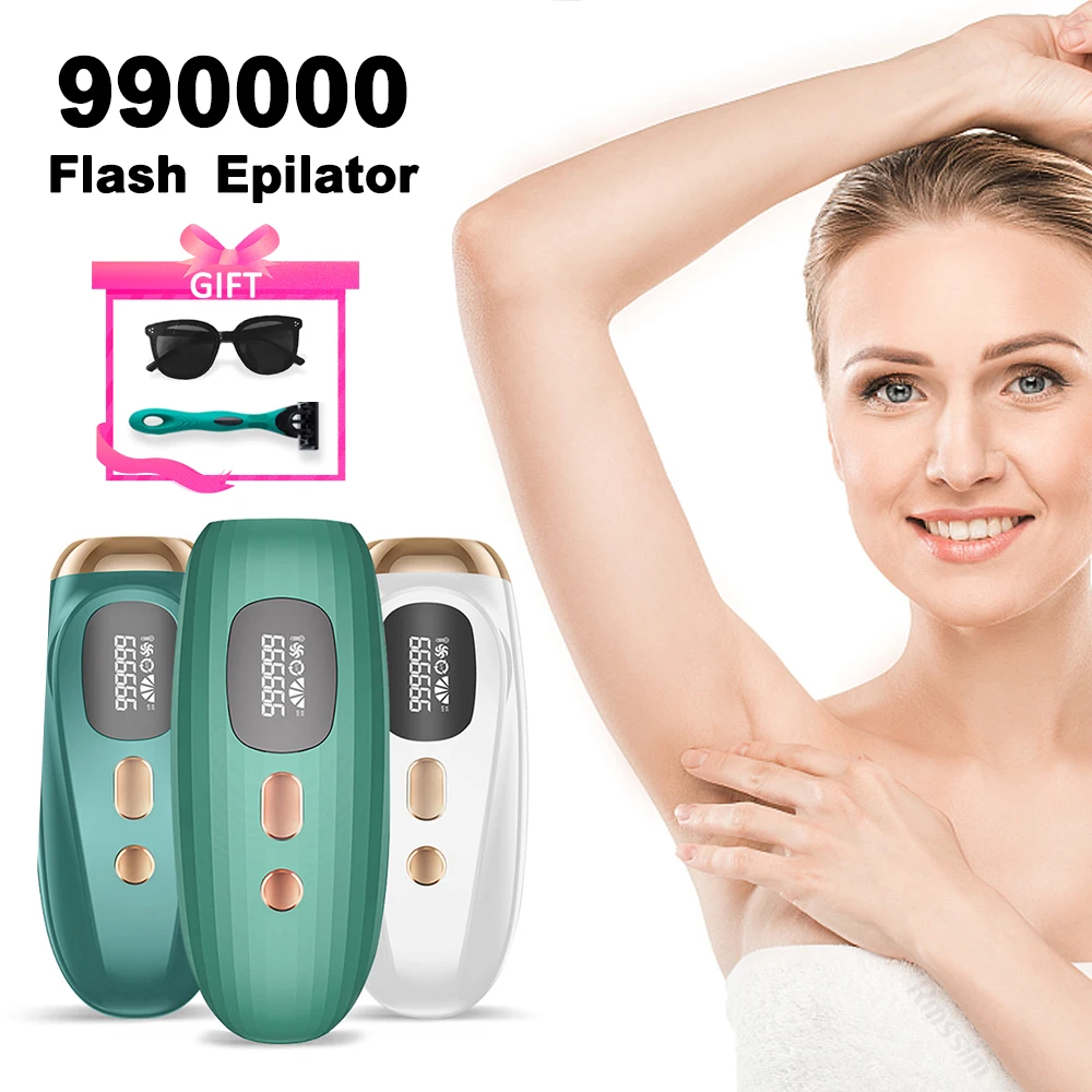 

999,999 Flashes Portable Epilator IPL Underarm Laser Epilator Painless Whole Body Photoepilator For Women Armpit Removal Hair