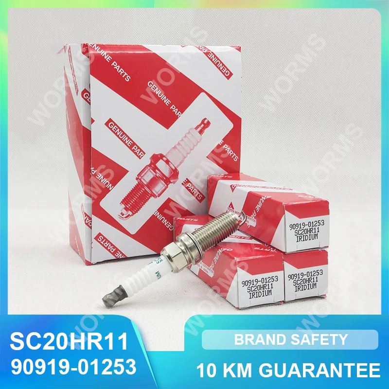 

4pcs 90919-01253 SC20HR11 Iridium Spark Plug For Toyota Corolla Prius Scion Lexus 9091901253 SC20HR-11 Original Candles