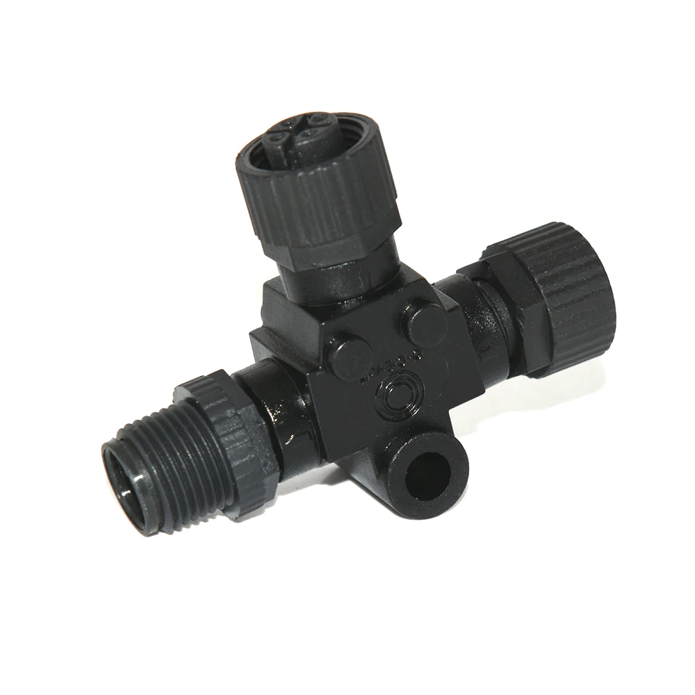 NMEA 2000 T Connector 3 Port T-shaped Three-way Plastic Nut Waterproof NMEA 2000 Starter Kit T-Connector Converter 1/2/4 PCS — view 6