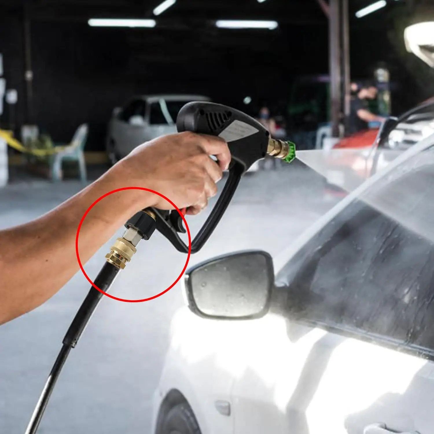 High Pressure Washer M22 To 1/4" Quick Connect Hitch 14MM/15MM 5000PSI Swivel Adaptor Car Wash Accessories 3