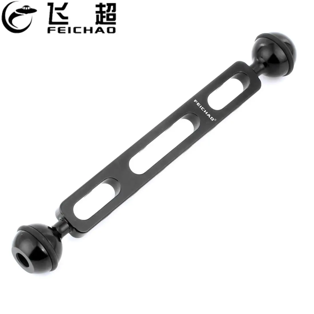 

FEICHAO 2x 20cm 1inch Dual Ball Extension Light Arm Joint Underwater Diving for Gopro 11 10 9 8 7 6 Action Camera Aluminum Alloy