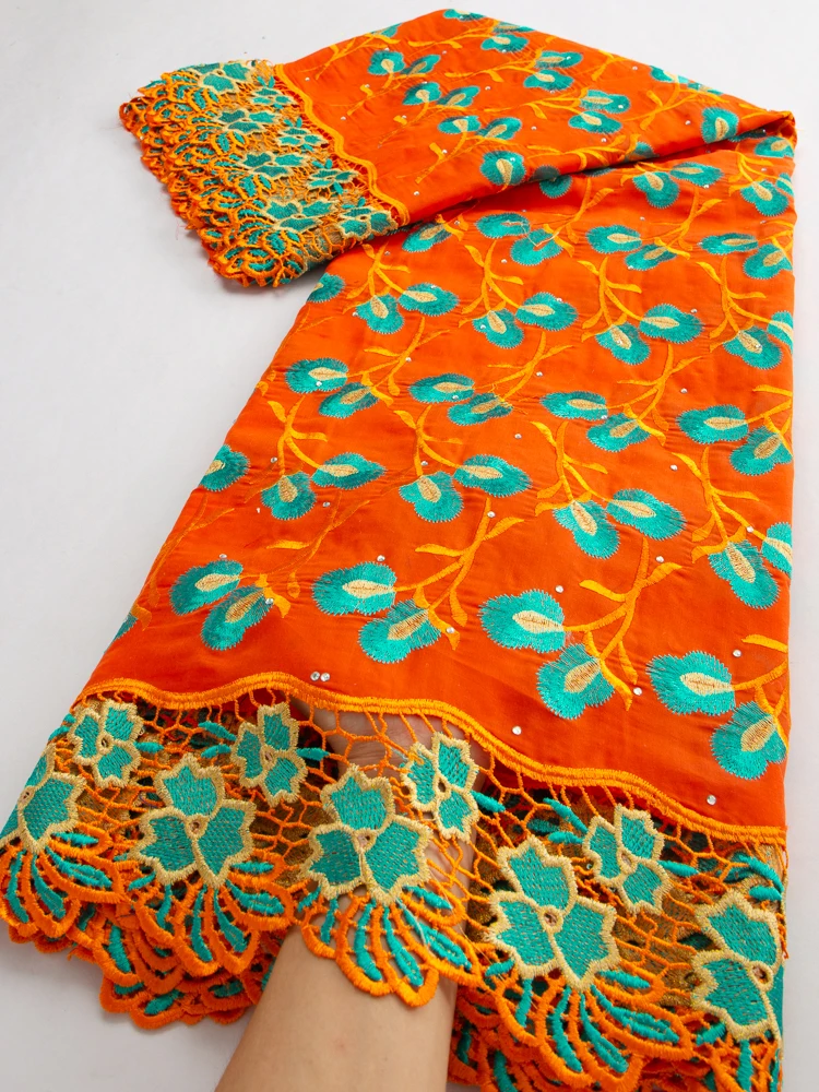 Swiss Voile Lace Fabric Stones African Nigerian Water Soluble Lace Women Christmas Party Dresses