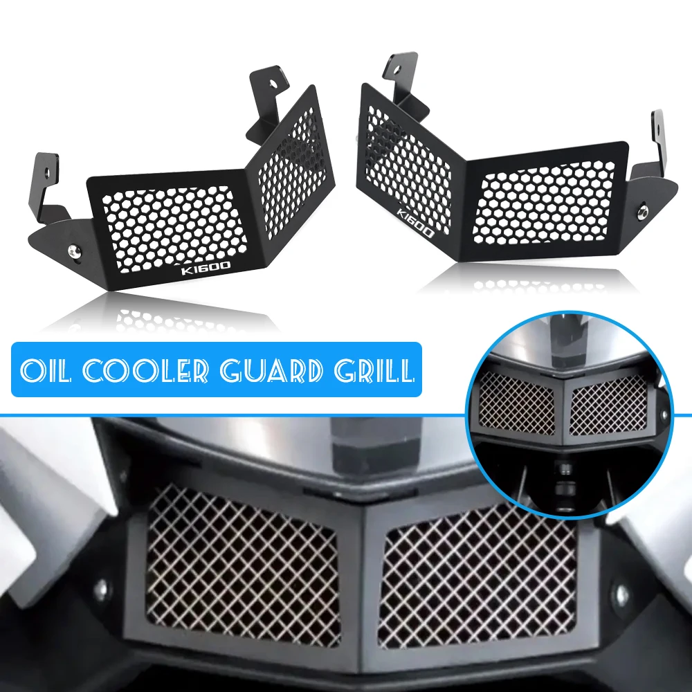 

Motorcycle Accessories For BMW K1600GT K1600GTL K1600 GT Oil Cooler Protection Grill Front Fairing Vent Radiator Guard Cover