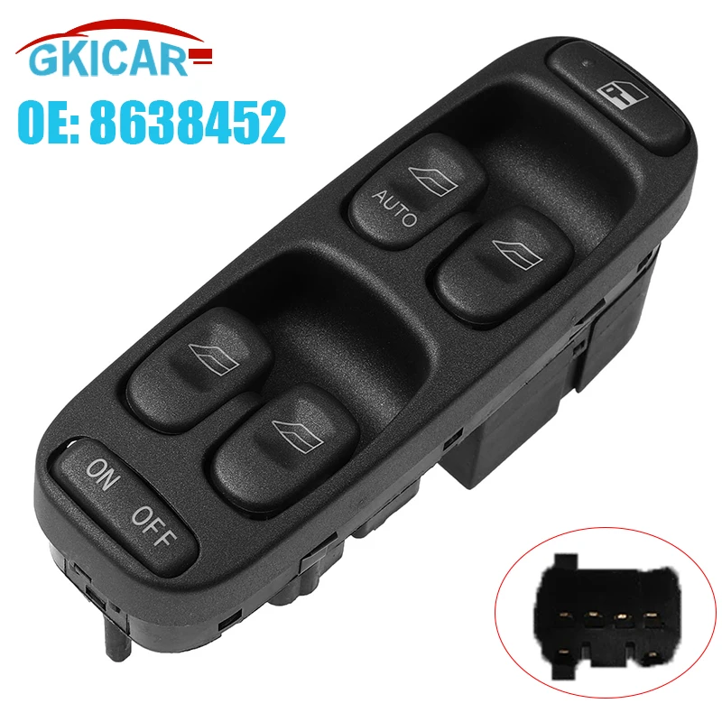 

Электропереключатель главного окна 8638452 6 + 6 + 6 контактов для Volvo V70 S70 XC70 1998- 2000