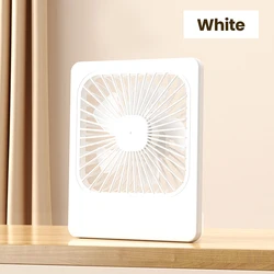 Portable Ultra - Quiet Mini USB Rechargeable Desk Fan for Home, Office, and Dormitory Use (White 2)