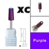 RolinStar 6.6 Safety Large Diamond Crystal Trapezium Tapered Barrel purple Tungsten steel Carbide milling cutter nail drill bit 5