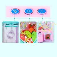Mini Electronic Claw Machine Coin Operated Doll Machine Vending Grabber Toy Box with Lights & Kids 2