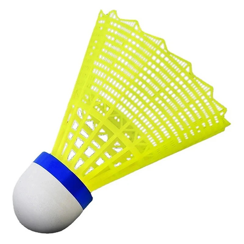 1PCS Indoor And Outdoor Sports Badminton Ball Plastic Badminton Ball Durable Yellow White Student Nylon Durable