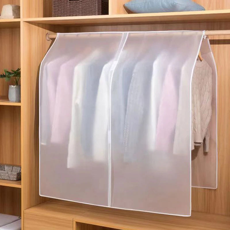 

Portable Student Dormitory Clothes Hanger Dust Cover Bedroom Translucent Clothes Dust Cover Thicken PEVA Clothing Dust Cover