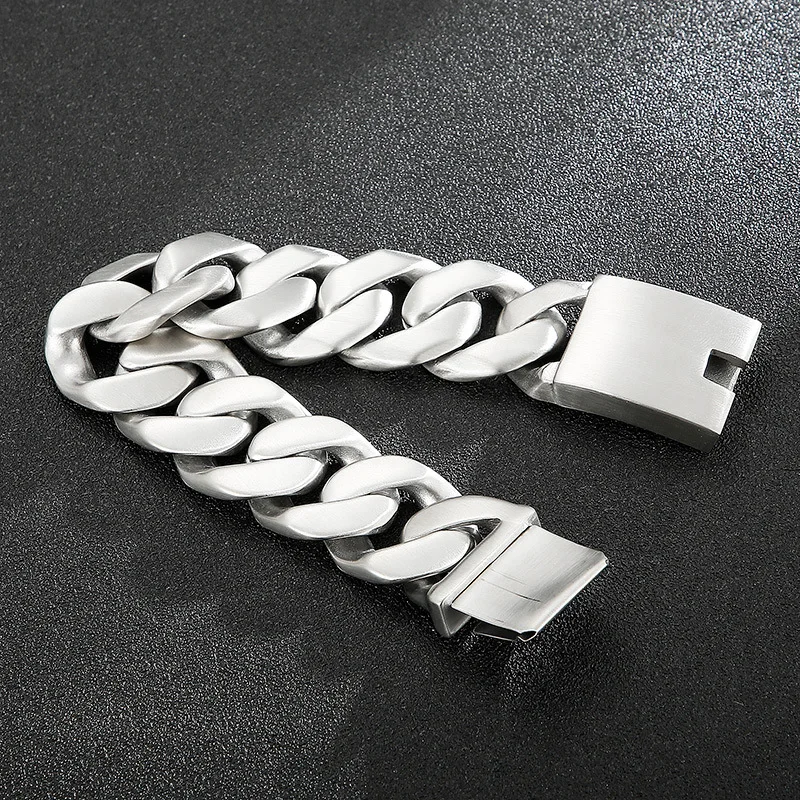 24/25/26mm Dicke Gliederketten Kubanische Armbänder Für Männer Puk Edelstahl Material Große Breite Mode Hand schmuck Party Geschenke – Detail 12