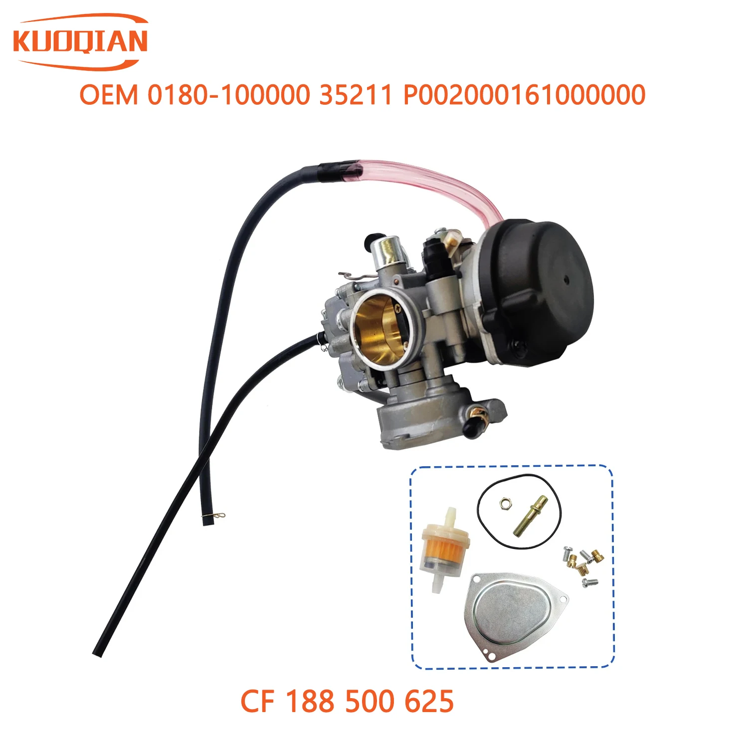 Carburador para CF 500, 300cc-500cc, CF188, CF500, ATV, UTV peças, CF188-100000, 0180-100000, Carb QUAD GO KART