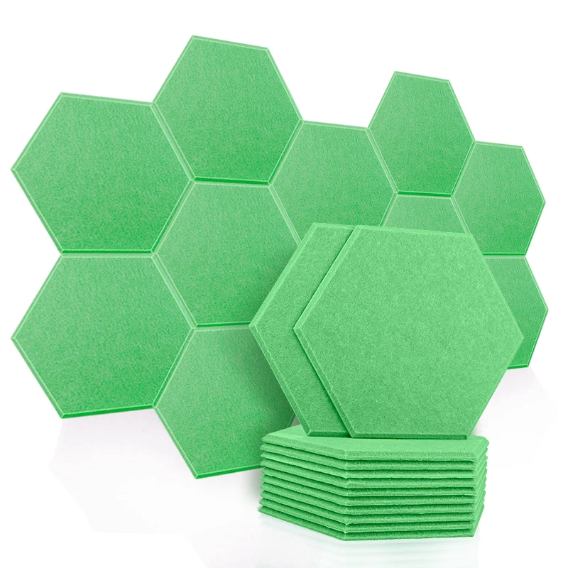 

Sound Proof Wall Panels Hexagon 12Pcs Environmental Acoustic Panel Noise Pared Stickers For Recording Studio Door Sealing Strip