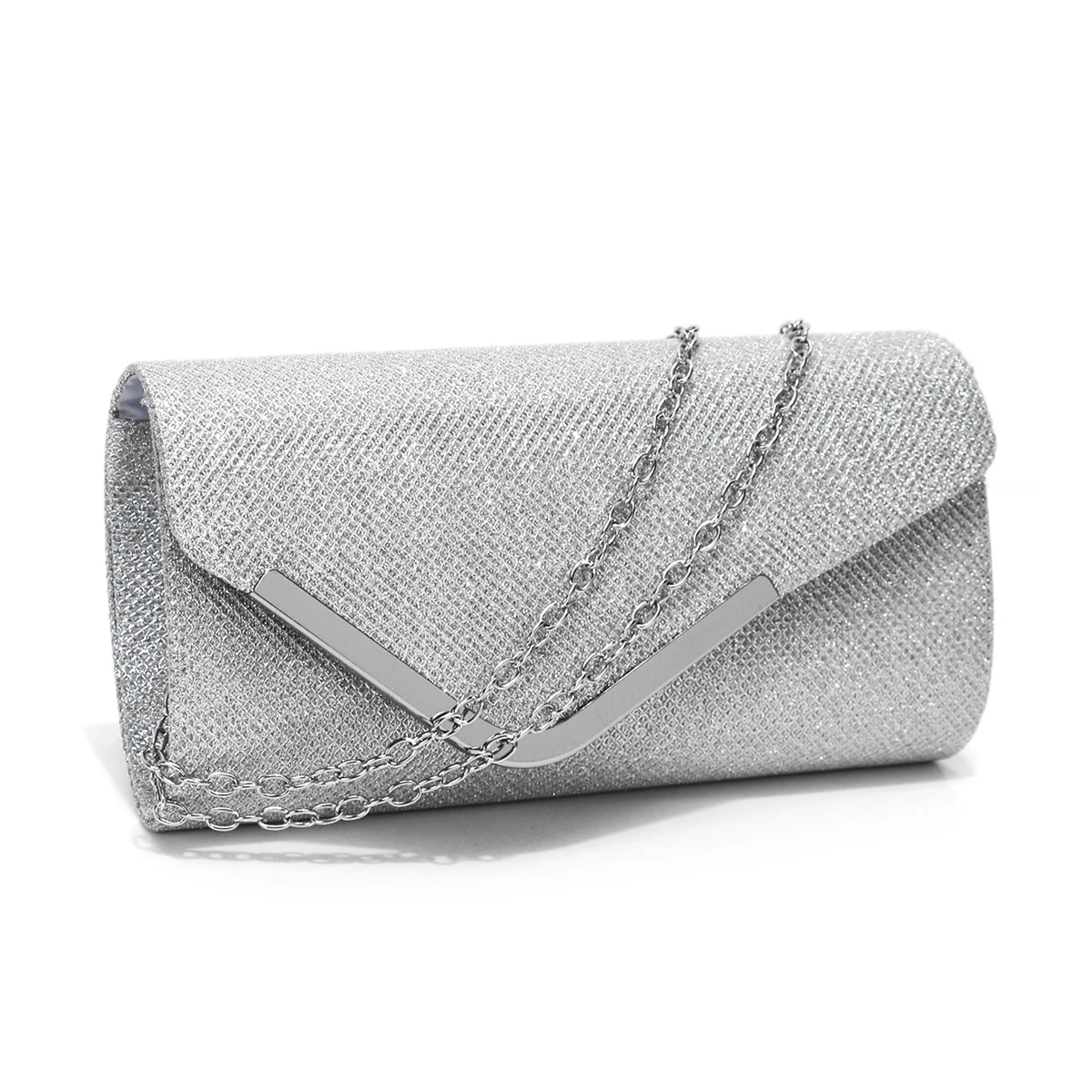 Sequins Evening Clutch Bags for Women Metal Party Wedding