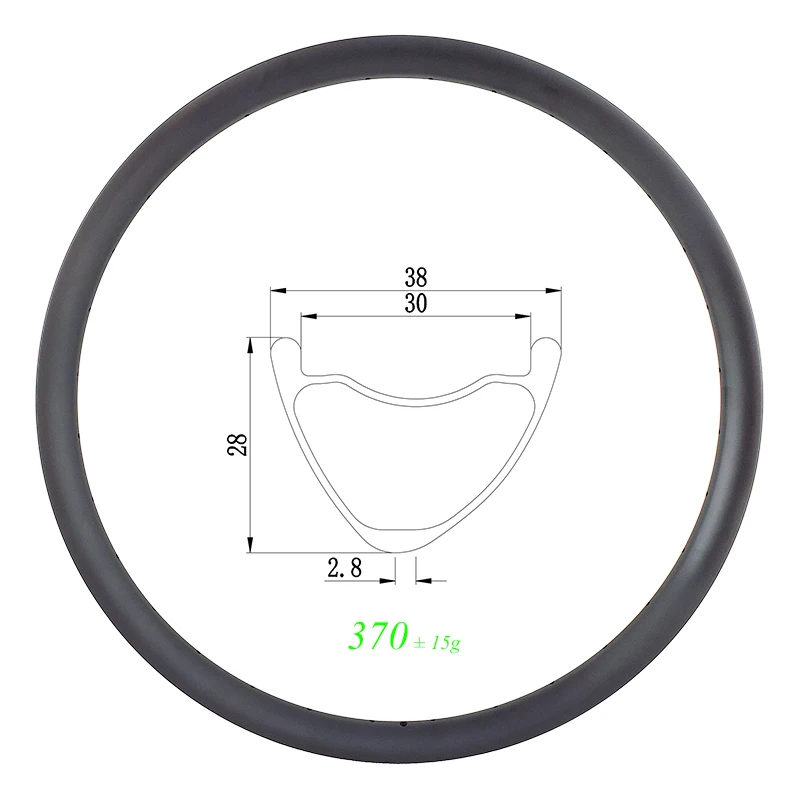 370g SL 29er MTB XC AM Trail 38mm asymmetric clincher tubeless carbon rim 30mm inner 28mm deep UD 3K 12K 24H 28H 32H 29in wheel