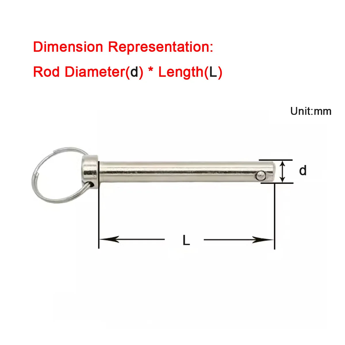 

304 Stainless Steel / Iron Galvanized Steel Ball Head Locking Quick Release Pin