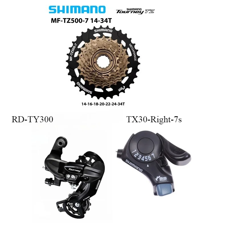 Tourney 6v 7v Groupset 6/7 Speed SL TX30 shifters RD TY300 Rear Derailleur MF TZ500 Freewheel for MTB Original parts SHIMANO