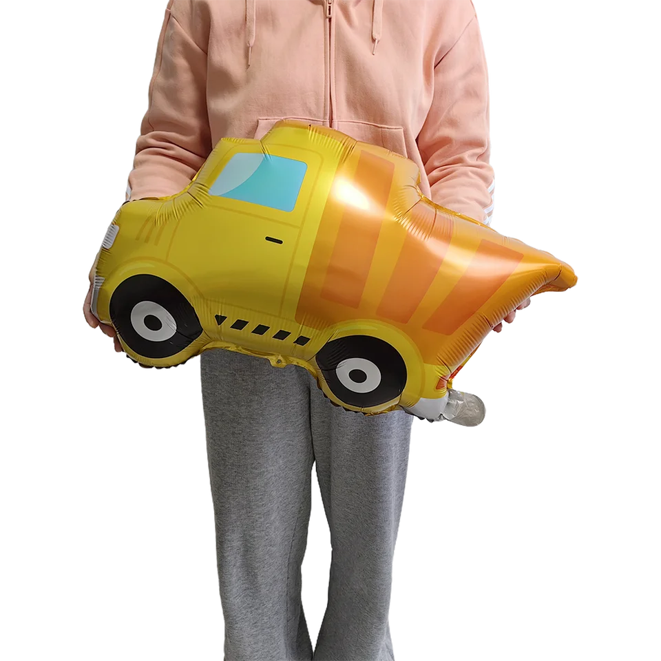2 Palloncini A Forma Di Bulldozer Per Festa Bambino – Decorazioni In Alluminio Gonfiabili - 3