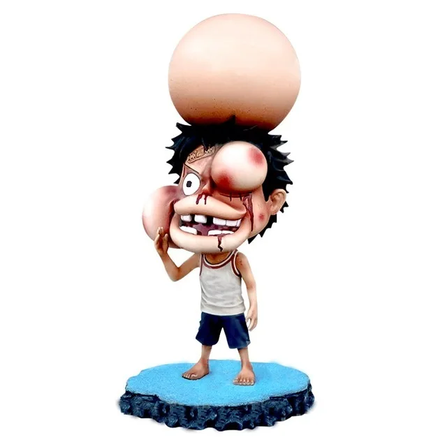 One Piece Hand-made Luffy Gk Infância Nariz Picking Areia Escultura Luffy Q  Hand-made Decoração Car Chassis Presente Escultura Modelo