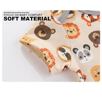 Kiddiezoom Fashion Cartoon 4-piece Summer 100% Cotton Boys and Girls jumpsuit Newborn jumpsuit set