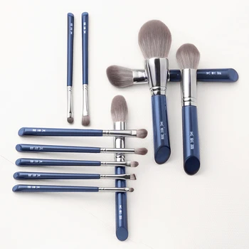 MyDestiny Azure Blue 11pcs Makeup Brush Set&Kit Super Soft Fiber, High Quality Face&Eye Foundation Eyeshadow Powder Brush