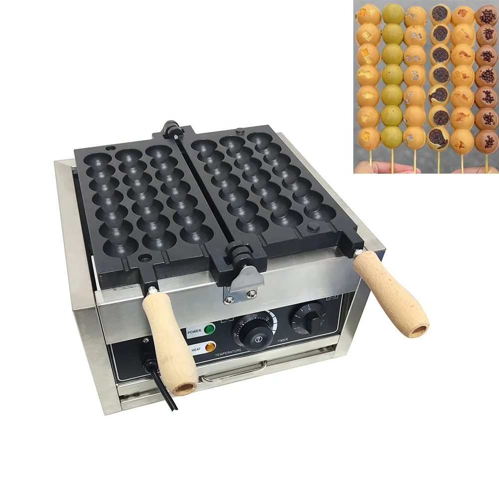 Commerical Canada Bubble Electric Takoyaki Machine Balls Waffle Ball Taiyaki Baking Pan Ball Waffle Maker Spiedino Waffle Machine