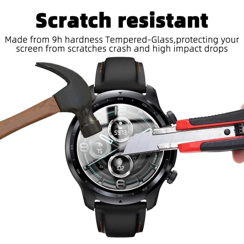Vetro Temperato 9H Per Ticwatch Pro 3 / S2 / E2 / C2 / GTX – Kit Con Salviette – Strap Warehouse