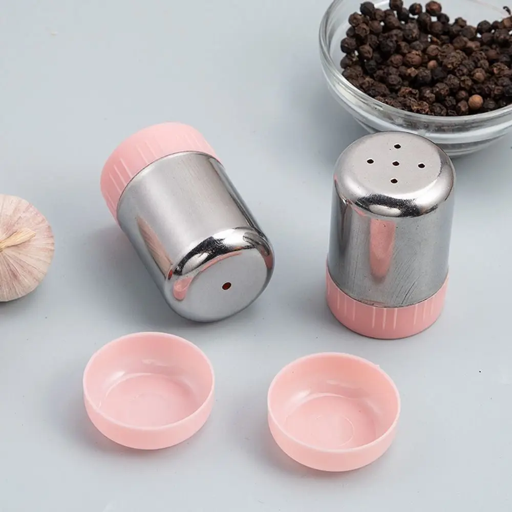 1/5 Holes Stainless Steel Spice Jar Detachable Rust-proof Seasoning Bottle with Dustproof Lid Pepper Dispenser Sugar