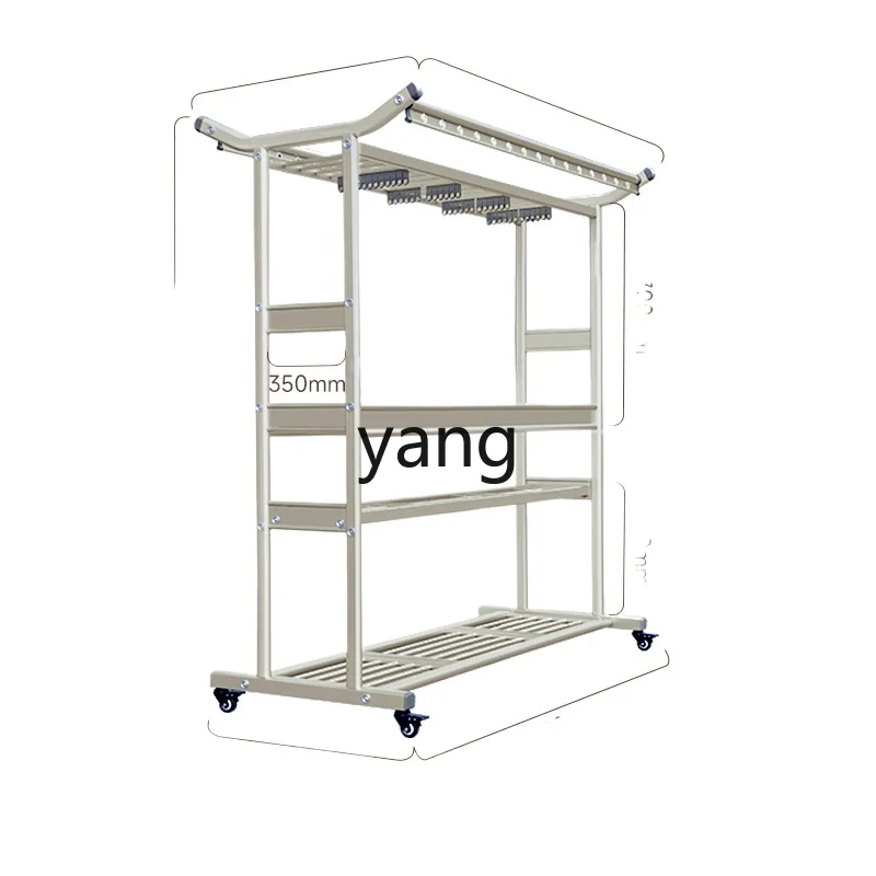 

Yjq Villa Clothes Hanger Balcony Roof Floor Folding Terrace Large Household Outdoor Courtyard Mobile Bold