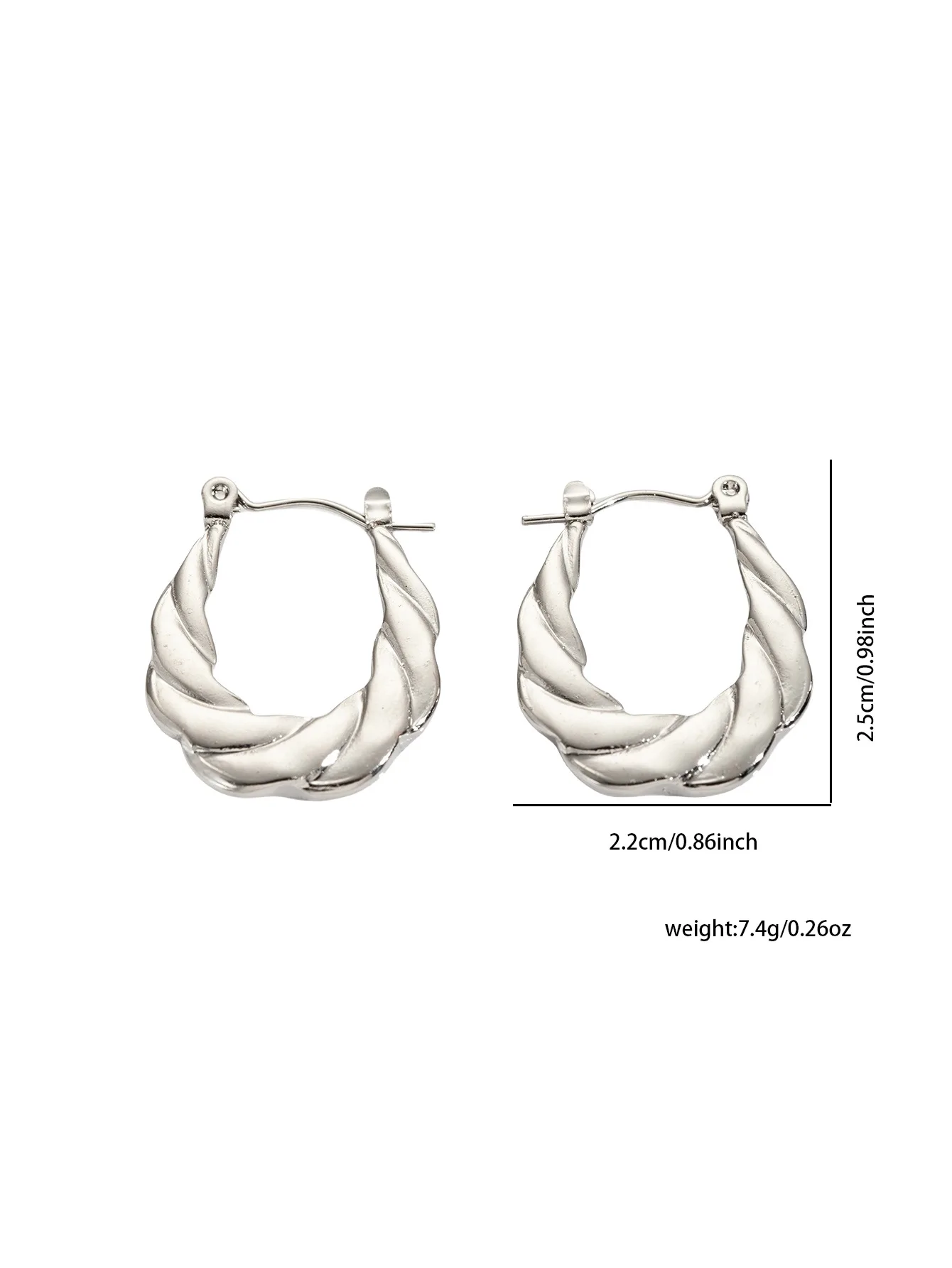 Dainty Stainless Steel Geometry Shape Handmade Metal Casting Earrings for Women Personalized Waterproof Jewelry 12