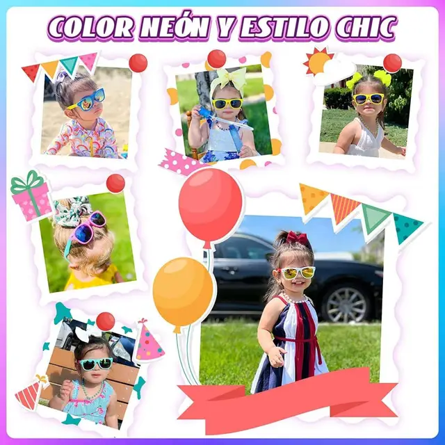 Bulk Sunglasses Youth FANELEQU 32 Pack 16 Colors Neon Sunglasses