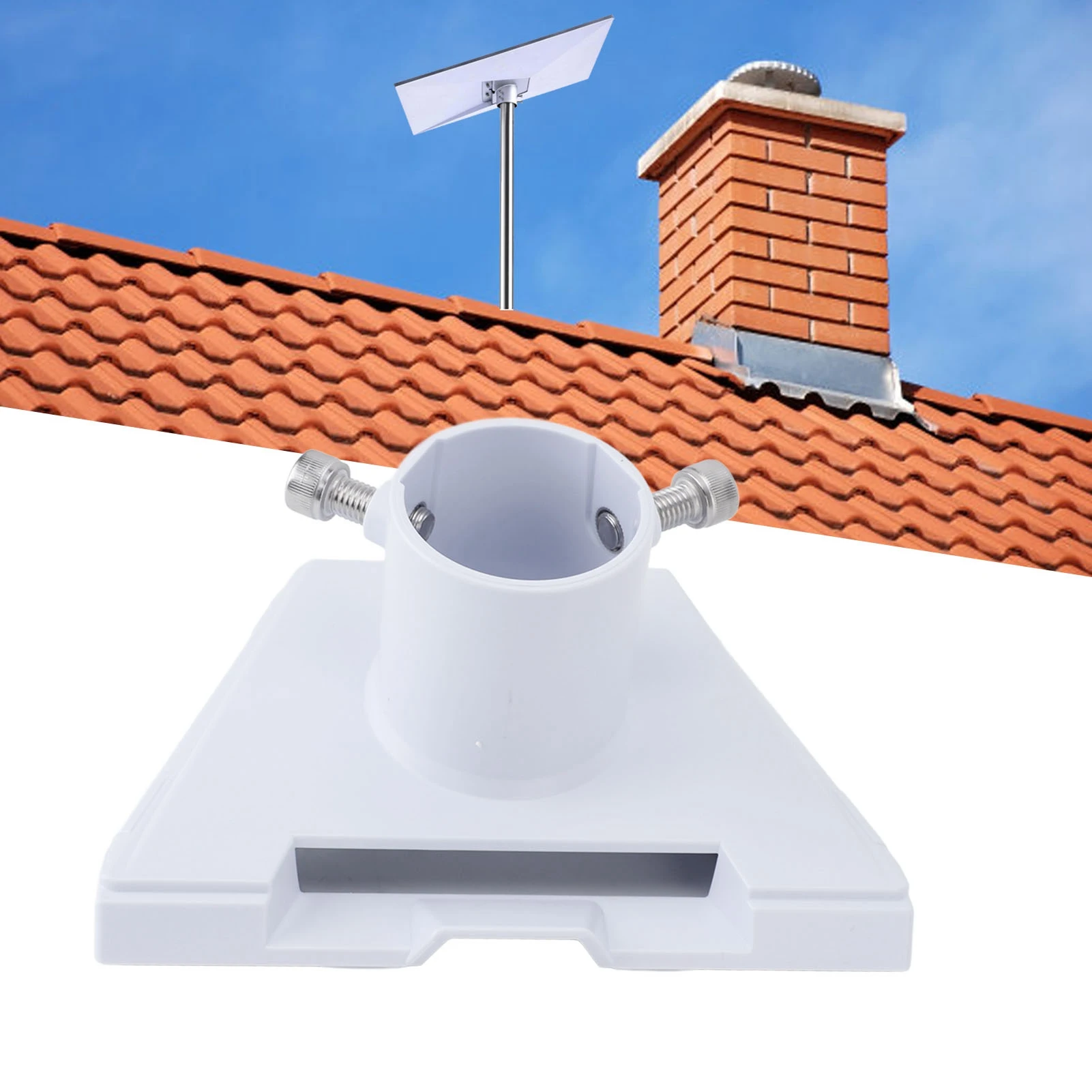 Satellite Roof Mount Long Service Life Satellite Roof Mounting Kit Easy To Install Steel Plastic Weather Proof for Residence